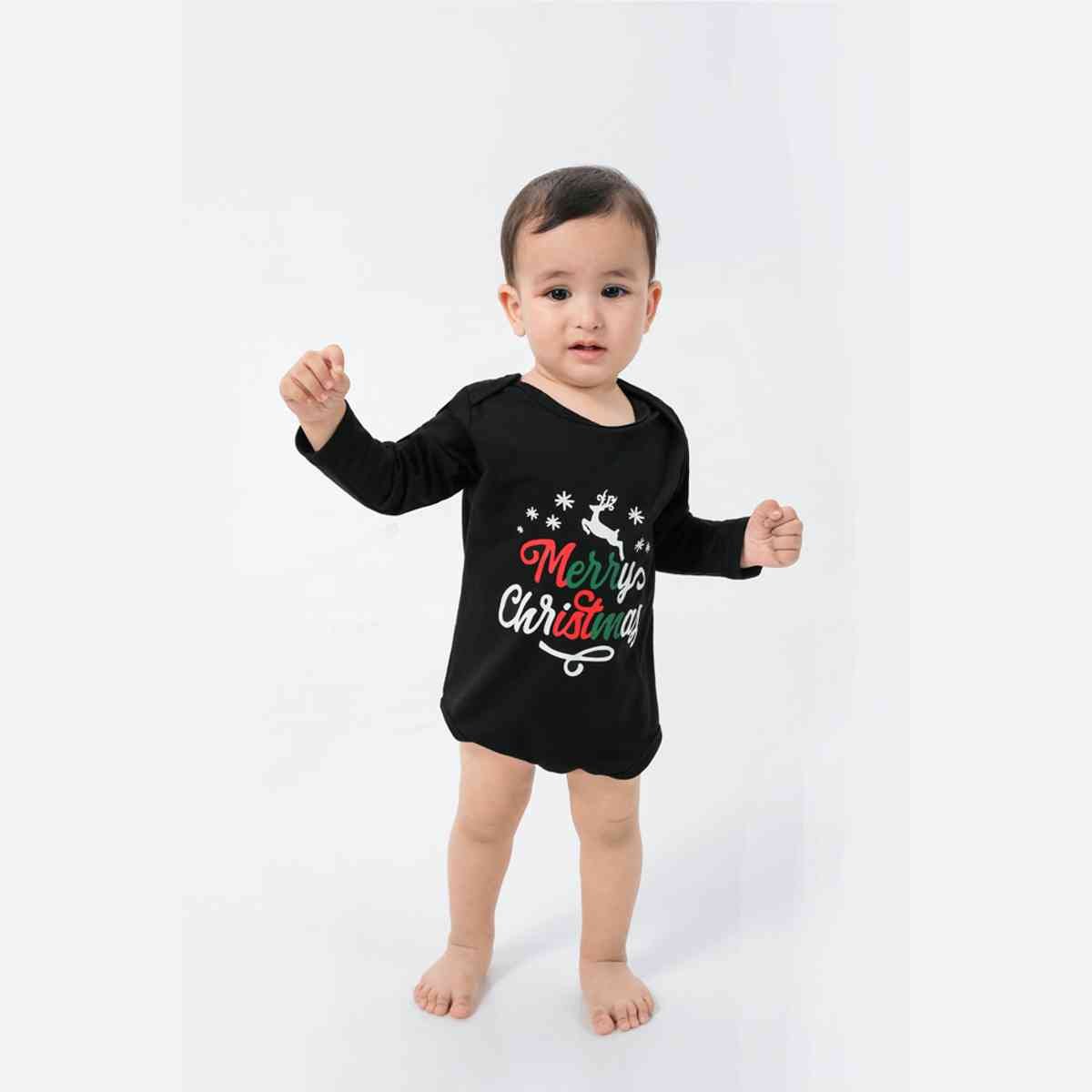 Baby MERRY CHRISTMAS Graphic Bodysuit - Jaazi Intl