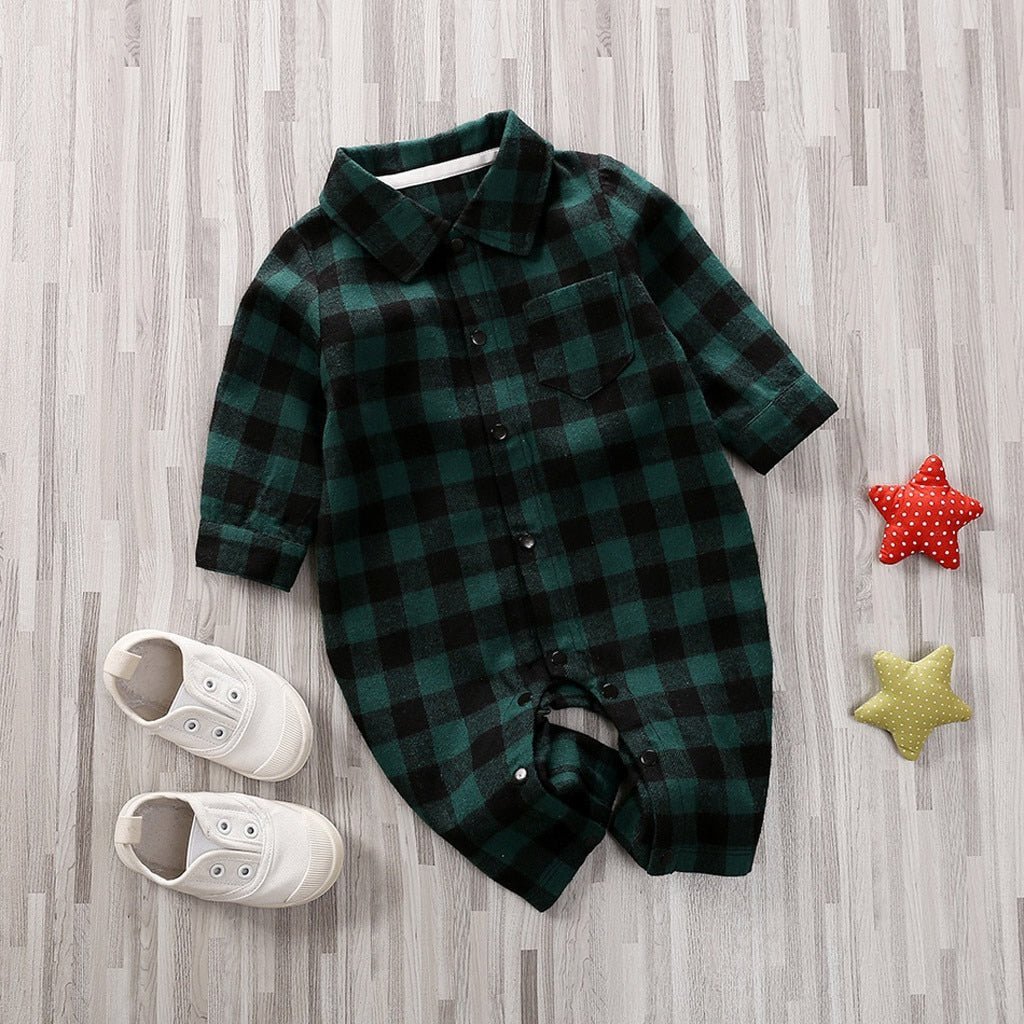 Baby Plaid Onesie Jumpsuit - Jaazi Intl