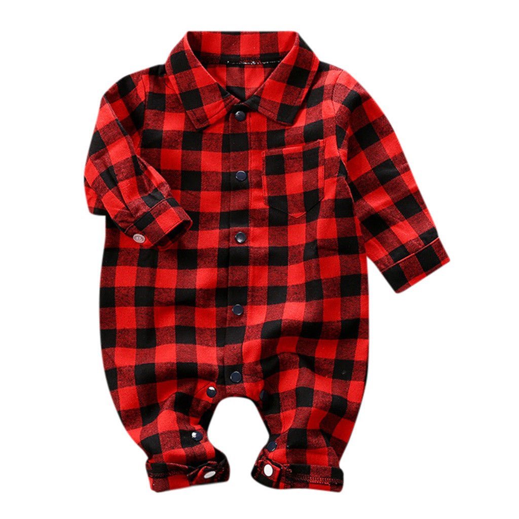 Baby Plaid Onesie Jumpsuit - Jaazi Intl