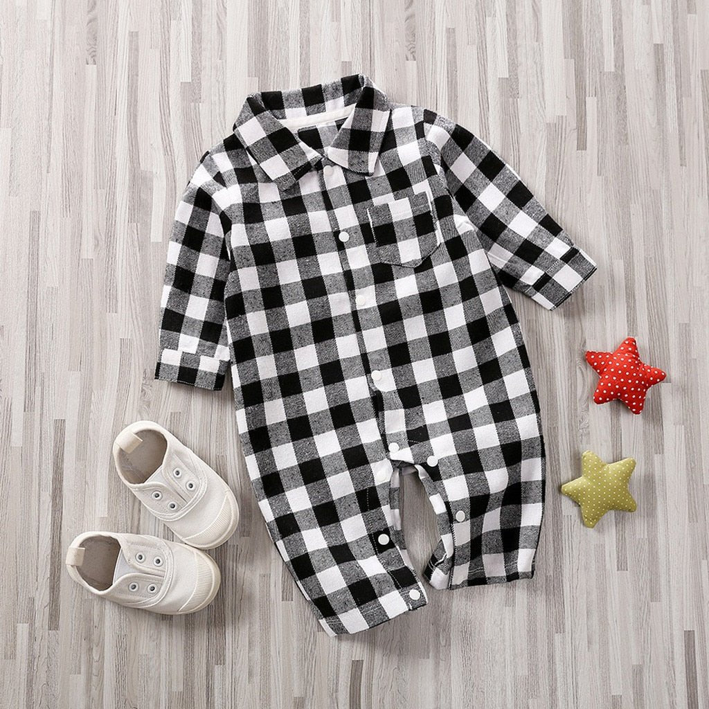 Baby Plaid Onesie Jumpsuit - Jaazi Intl