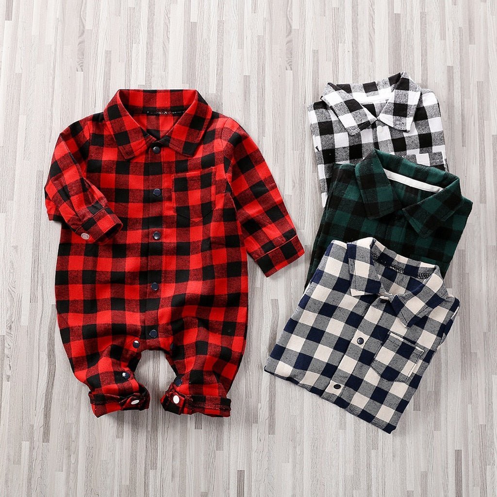 Baby Plaid Onesie Jumpsuit - Jaazi Intl