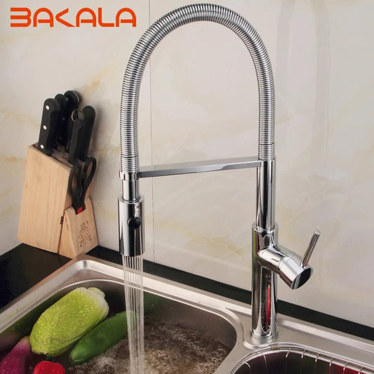 BAKALA Brass torneira cozinha kitchen faucets hot and cold water chrome basin sink square cozinha taps mixers BR-9203 - Jaazi Intl