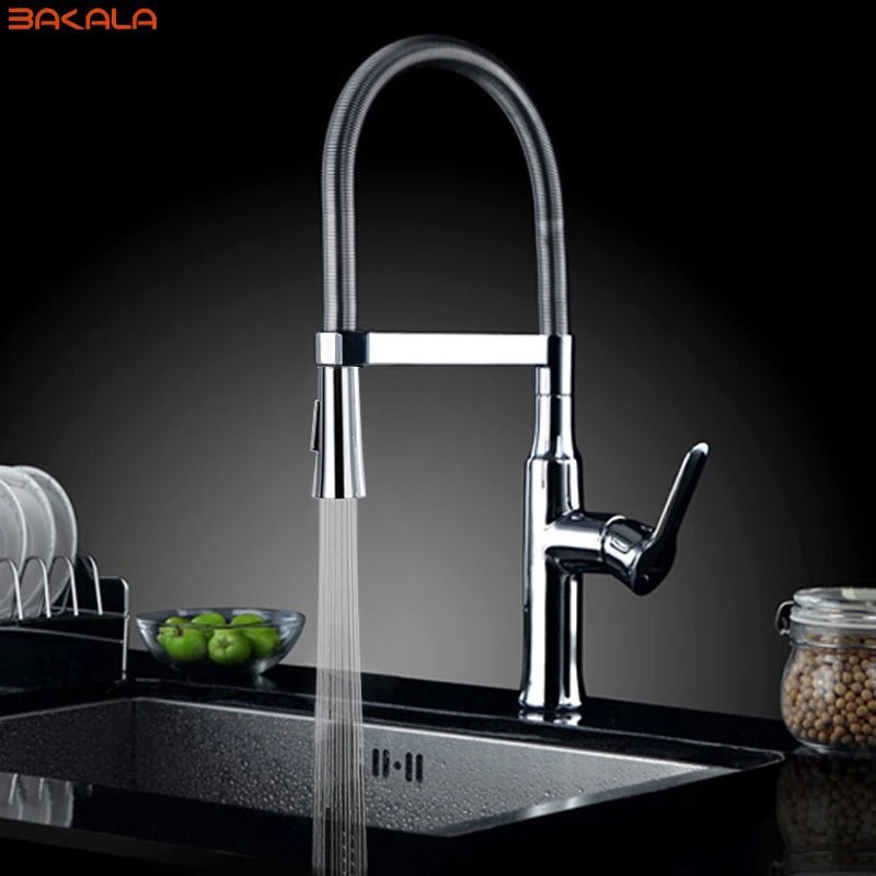 BAKALA Brass torneira cozinha kitchen faucets hot and cold water chrome basin sink square cozinha taps mixers BR-9203 - Jaazi Intl