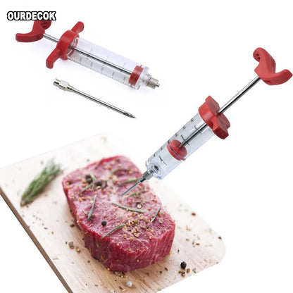 Barbecue BBQ Tools Set Grill Syringe Kitchen Accessories Sauce Injector Roast Needle Party Supply Home Supplies - Jaazi Intl