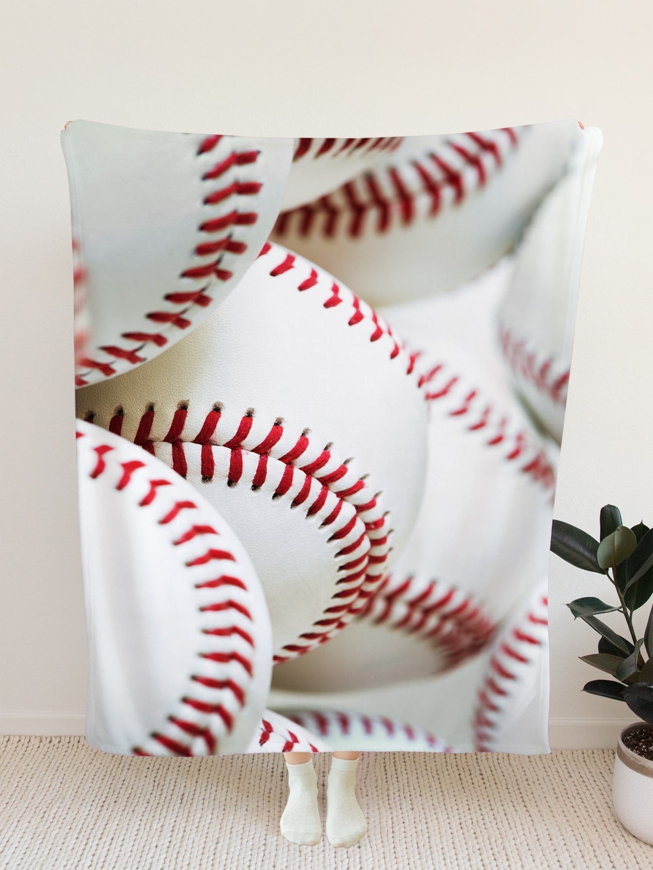 Baseball Pattern Blanket - Jaazi Intl