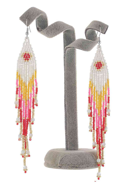 Beaded Dangle Earrings - Jaazi Intl