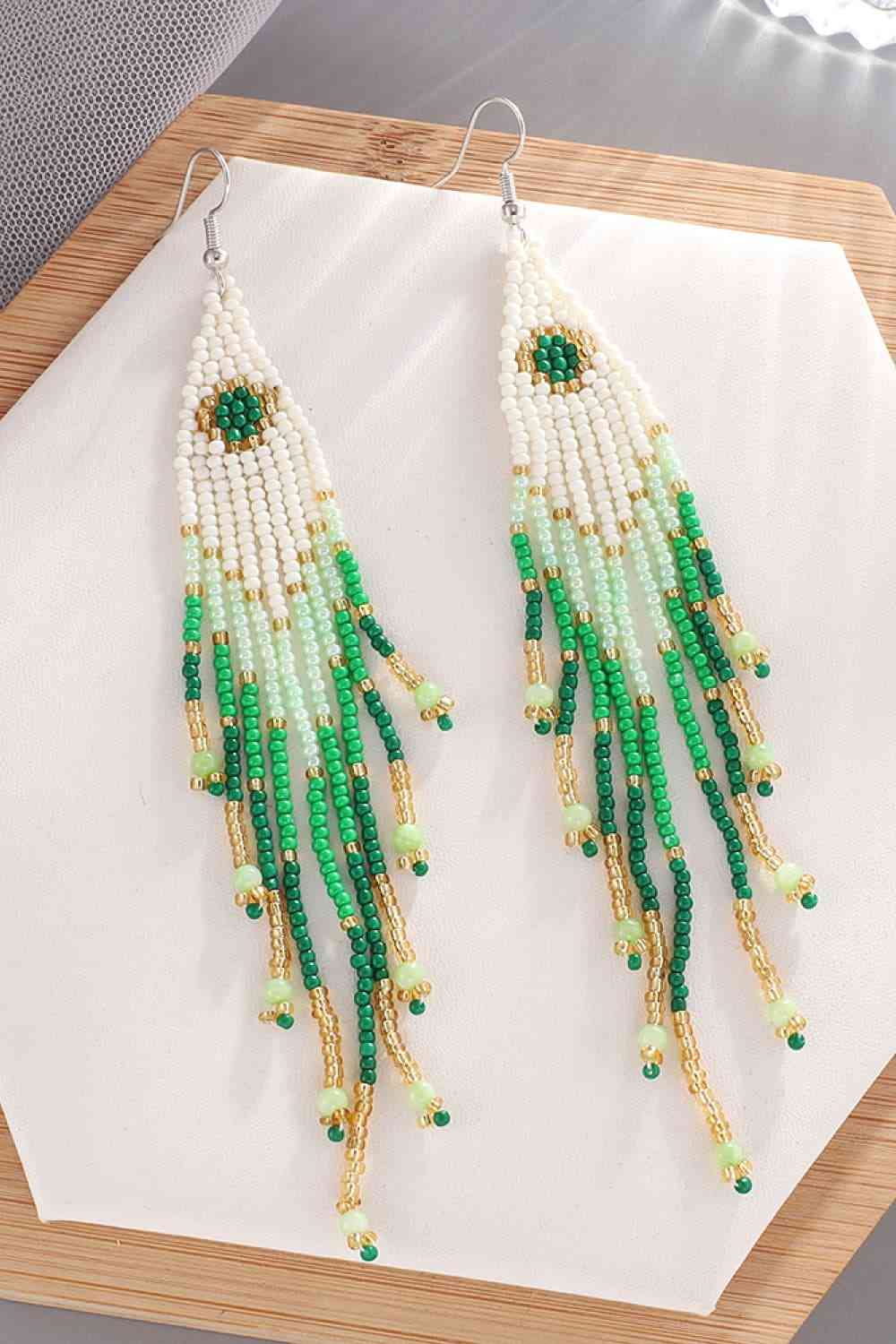 Beaded Dangle Earrings - Jaazi Intl