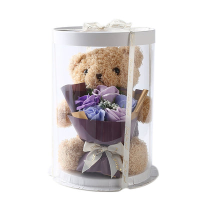 Bear Gift Box Doll Flower Crafts - Jaazi Intl