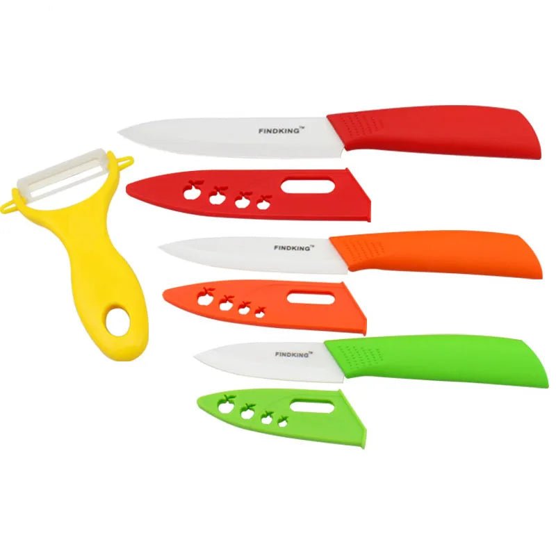 Beauty Gifts Zirconia Ceramic kitchen knife set 3" 4" 5" inch+peeler+Covers - Jaazi Intl