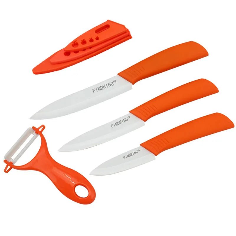 Beauty Gifts Zirconia Ceramic kitchen knife set 3" 4" 5" inch+peeler+Covers - Jaazi Intl