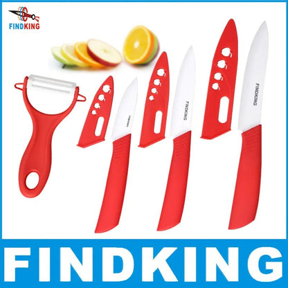 Beauty Gifts Zirconia Ceramic kitchen knife set 3" 4" 5" inch+peeler+Covers - Jaazi Intl