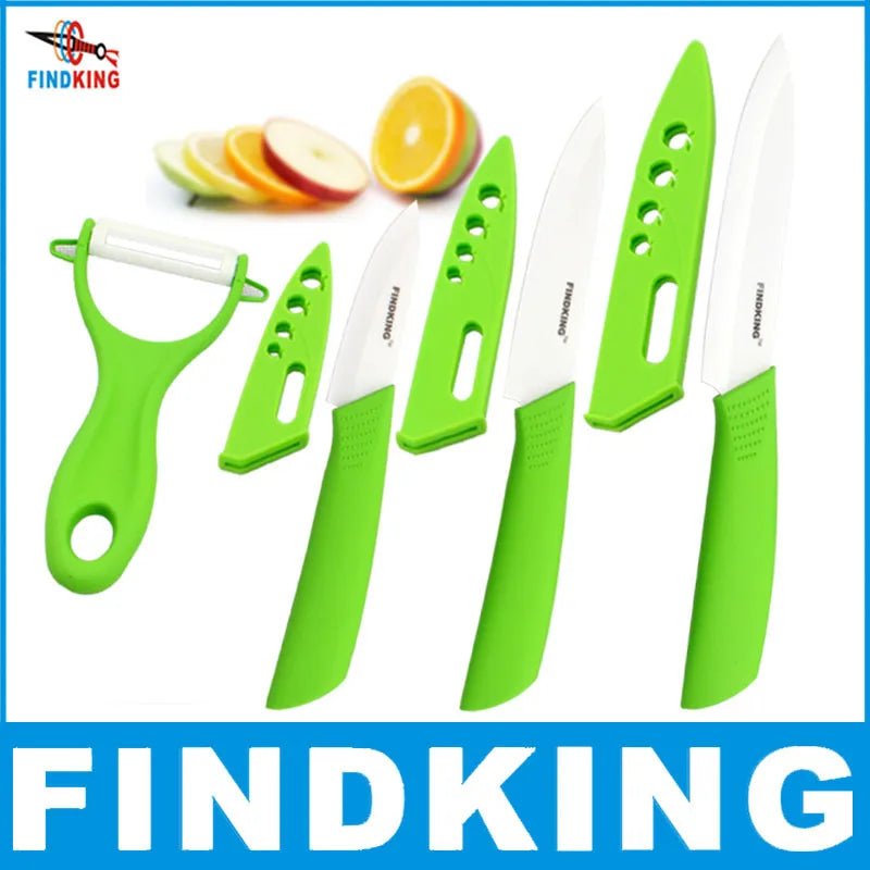 Beauty Gifts Zirconia Ceramic kitchen knife set 3" 4" 5" inch+peeler+Covers - Jaazi Intl