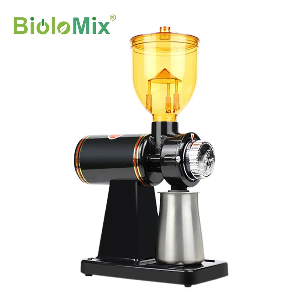 BioloMix Electric Coffee Grinder Machine Coffee millling Flat Burrs Grinder Home Coffee Bean Grinder 220V/110V - Jaazi Intl