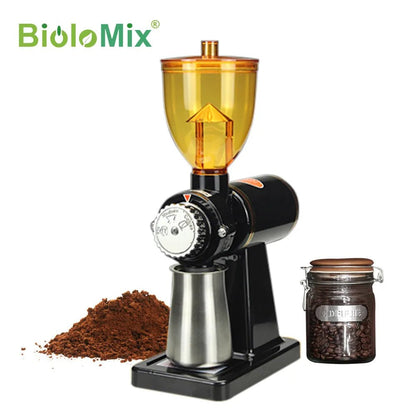 BioloMix Electric Coffee Grinder Machine Coffee millling Flat Burrs Grinder Home Coffee Bean Grinder 220V/110V - Jaazi Intl