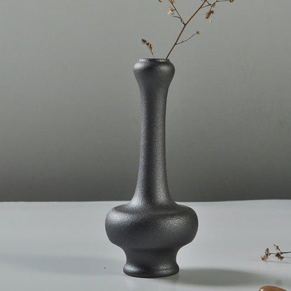 Black Glaze Vase - Jaazi Intl