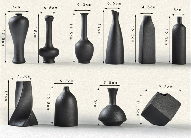 Black Glaze Vase - Jaazi Intl