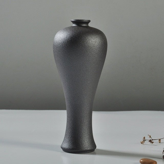 Black Glaze Vase - Jaazi Intl