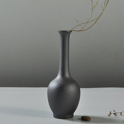 Black Glaze Vase - Jaazi Intl