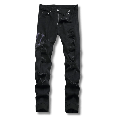 Black Python Jeans - Jaazi Intl