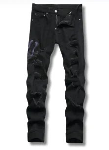 Black Python Jeans - Jaazi Intl