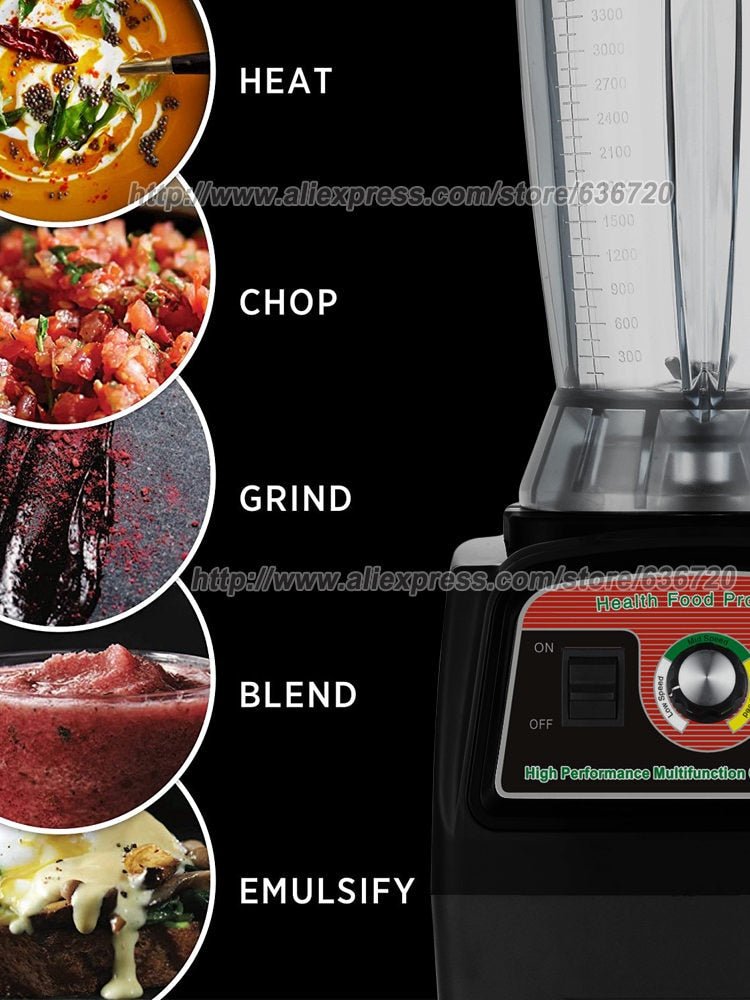 BPA-Free G7400 Blender 3.3HP 2800-Watt Professional ice shave machine High-Speed slow juicer System Black 3.9L 57000-peak - Jaazi Intl