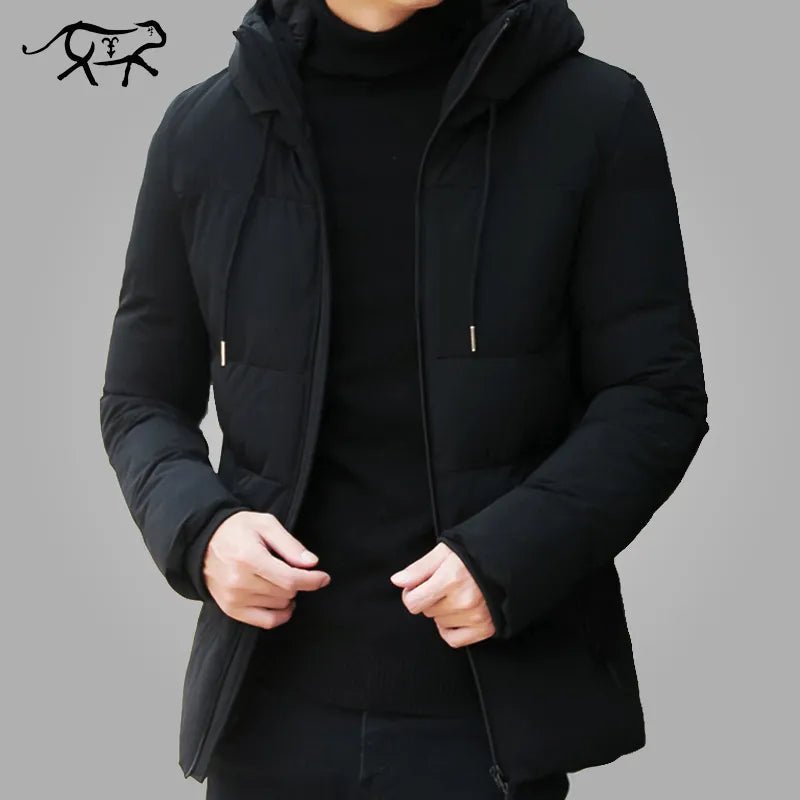 Brand Winter Jacket Men Clothes Casual Stand Collar Hooded Collar Fashion Winter Coat Men Parka Outerwear Warm Slim West Jackets - Jaazi Intl