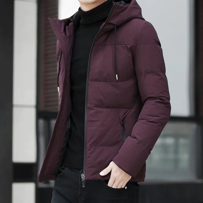 Brand Winter Jacket Men Clothes Casual Stand Collar Hooded Collar Fashion Winter Coat Men Parka Outerwear Warm Slim West Jackets - Jaazi Intl