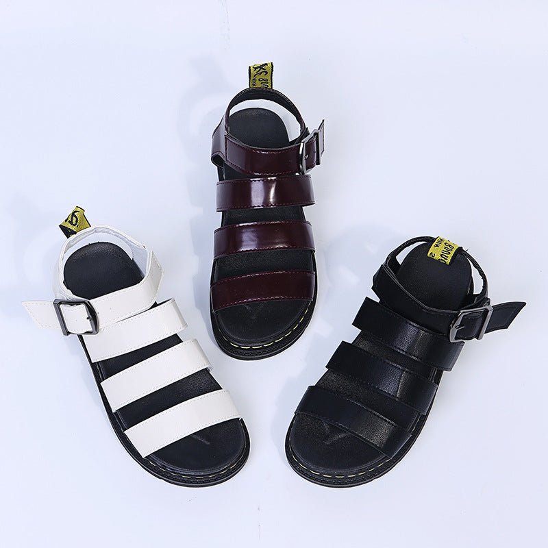 Buckle Sandals Flat PlatformThick Bottom Shoes Women Summer - Jaazi Intl