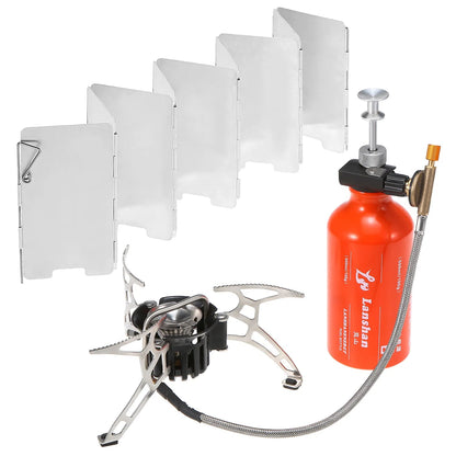 Camping Multi Fuel Stove Preheating Oil/Gas Outdoor Camping Stove Cooker Picnic Cookout Hiking Equipment Gasoline Stove Burners - Jaazi Intl