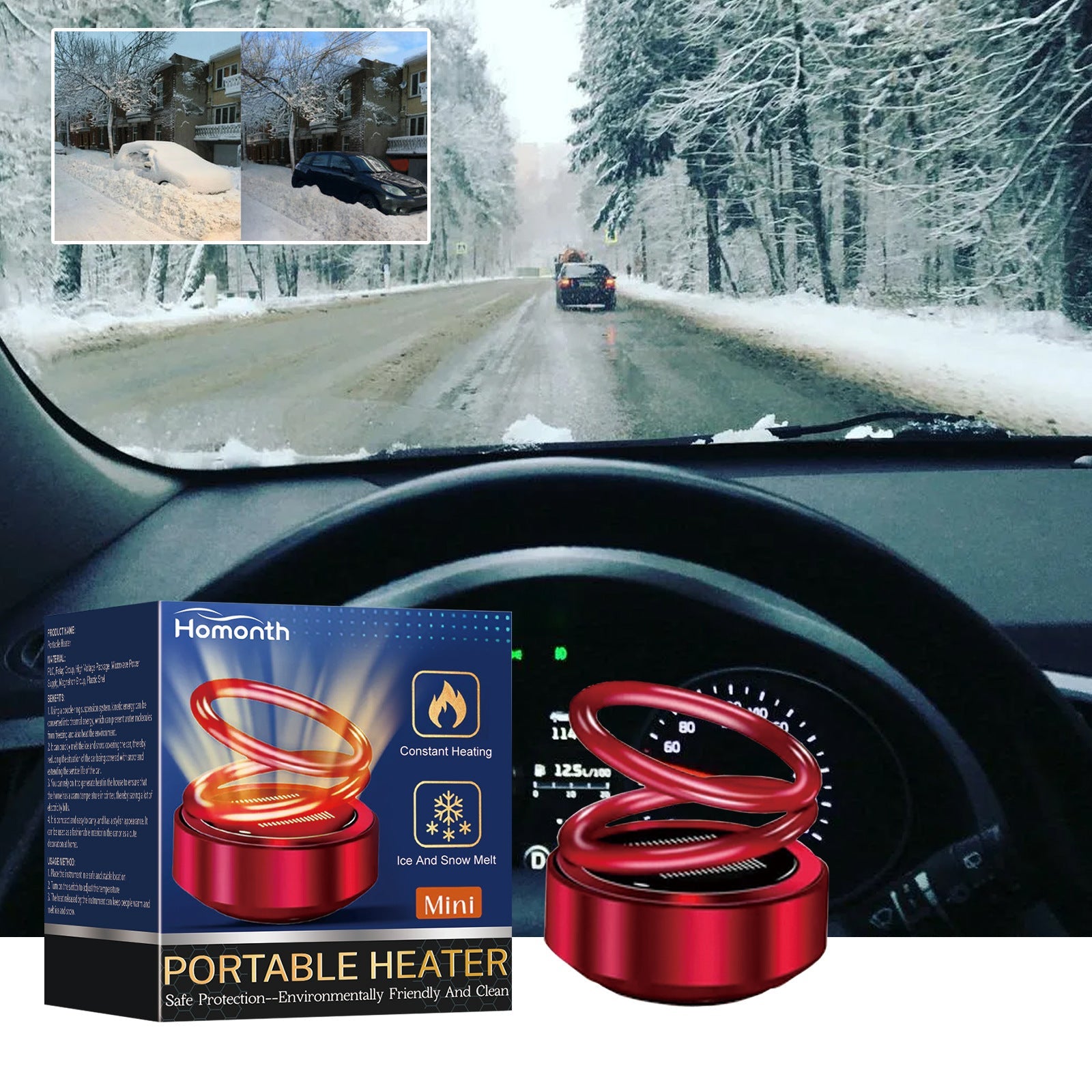 Car Portable Dynamic Molecular Heater - Jaazi Intl