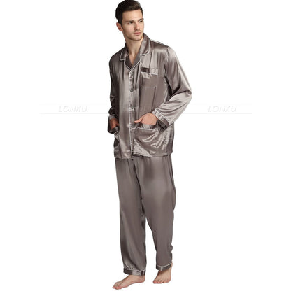 Herren-Nachtwäsche-Pyjama-Set