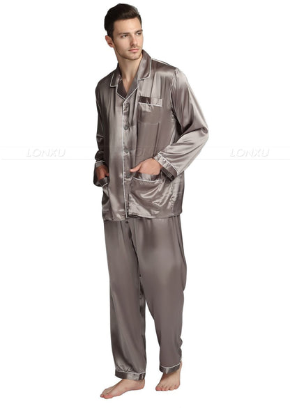 Herren-Nachtwäsche-Pyjama-Set