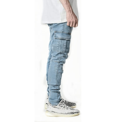 Jean cargo multi-poches pour hommes