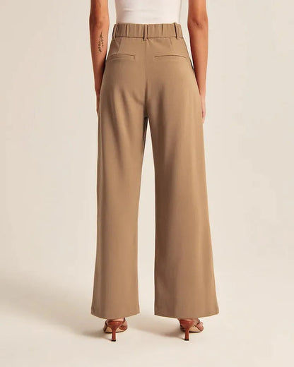 Light Wide-Leg Tailored Pants