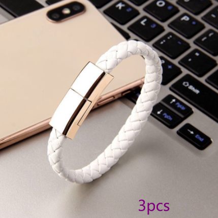 New Bracelet USB Charging Data Cable Cord For I Phone USB C &amp; Micro Cable