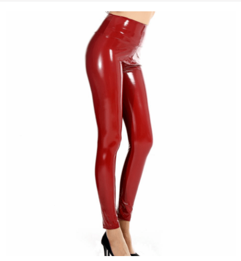 Latex Patent Leather Leggings - Jaazi Intl