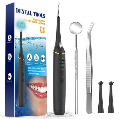 LED Electric Sonic Scaler Toothbrush Set Stains Dental Calculus Remover Tooth Cleaner Teeth Whitening Oral Irrigation Care Tools - Jaazi Intl