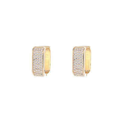 Light Luxury Micro-encrusted Zircon Earrings For Women, Fashionable Earrings, Simple And High-end Jewelry, Hot-selling Items - Jaazi Intl